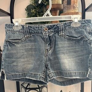 Maurices Women's Faded Blue Denim Jean Shorts